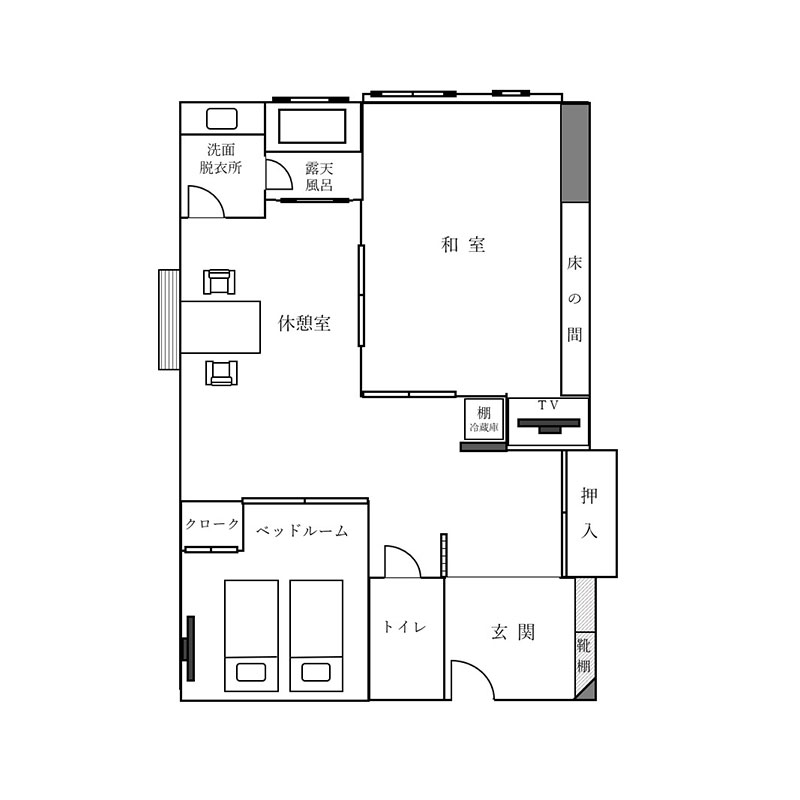 川音の間 間取り図